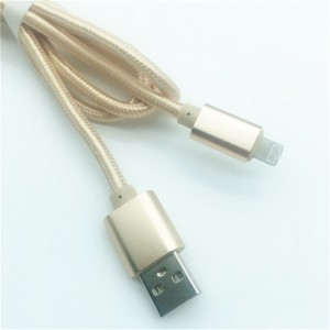 KPS-1005CB 8PIN Cavo dati USB di alta qualità da 1 m intrecciato in nylon da 2,4 A per ricarica rapida